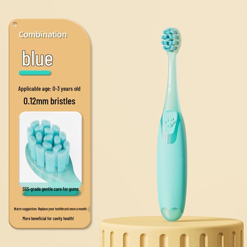 

Children s Soft Bristle Toothbrush for Ages 0-12, Infant to Child, Dual Speed