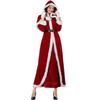 Santa Costume Mrs Santa Christmas Costume Woman Outfit Christmas Long Dress New Year Party Set