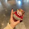 Resin Rhinestone God of Wealth Ornaments Red Gold Mascot Ornament Feng Shui Statue  Car Decoration