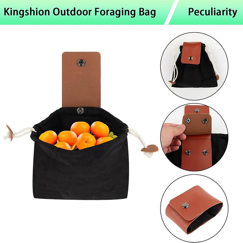 Outdoor Foraging Bag Fruit Picking Bag Camping Multi Functional Tool Waist Bag Waist Hanging Storage Foraging Bag