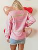 2025 Autumn Women's Casual Loose Long Sleeve Dopamine Print Sweater