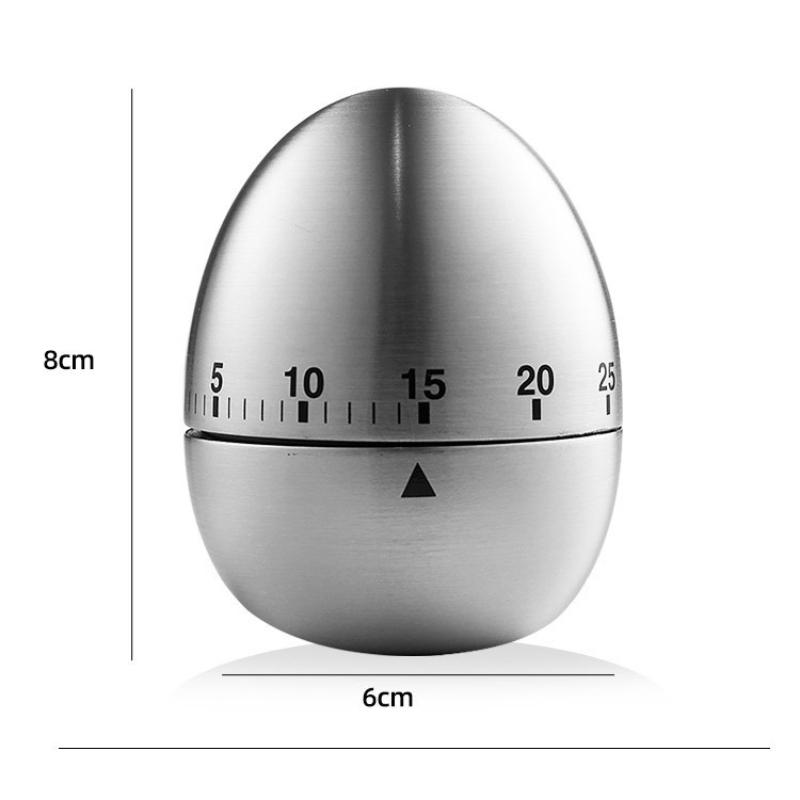 60 Minute Egg Shaped Mechanical Kitchen Timer for Baking Cooking Students Study Creative Countdown Alarm