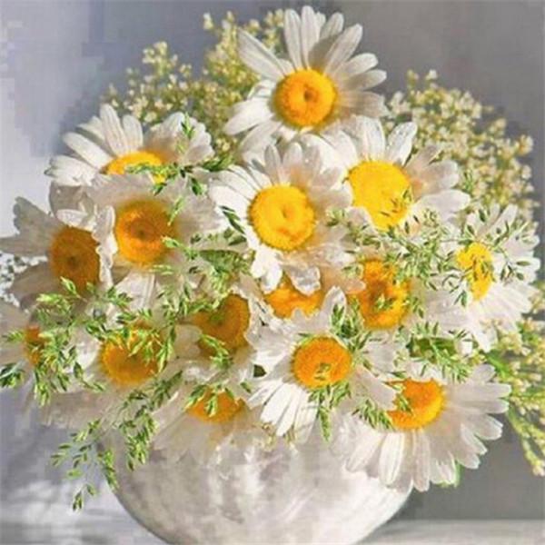 Huacan 5d Diy Diamond Flowers Embroidery Rhinestone Painting Cross Stitch Decor Gift