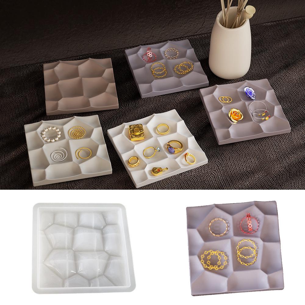 Geometric Silicone Mold for DIY Earring Display and Cement Tray