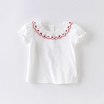 Kinder Kurzarm Mädchen T-Shirt Dünnes Sommer Halbarm Oberteil