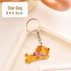 West Highland Terrier Cartoon Acrylic Keychain - Polka Dot Puppy Charm