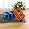Old Solid Wood Desktop Storage Wooden Box Creative Home Office Three Grid Pen Insert