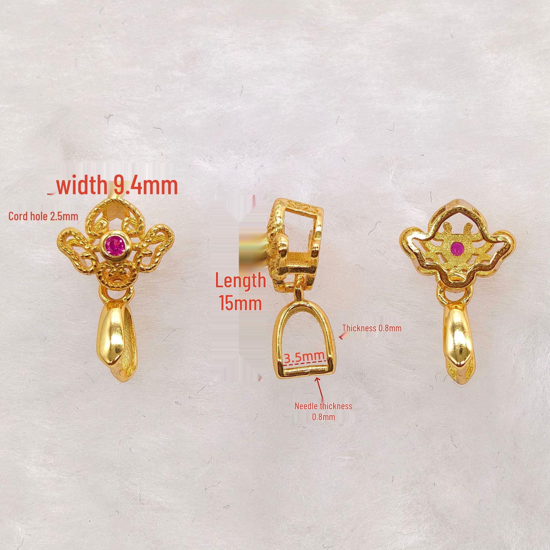 2025 Chinese Style Braided Sterling Silver Necklace with Maitreya Buddha Pendant Clip