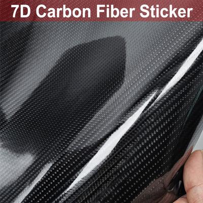 30x152cm 7D Rolka Folii Samochodowej z Włókna Węglowego Naklejki Styling Wnętrza Samochodu DIY Folia Winylowa Naklejka Dekoracyjna Motocykl Akcesoria Samochodowe