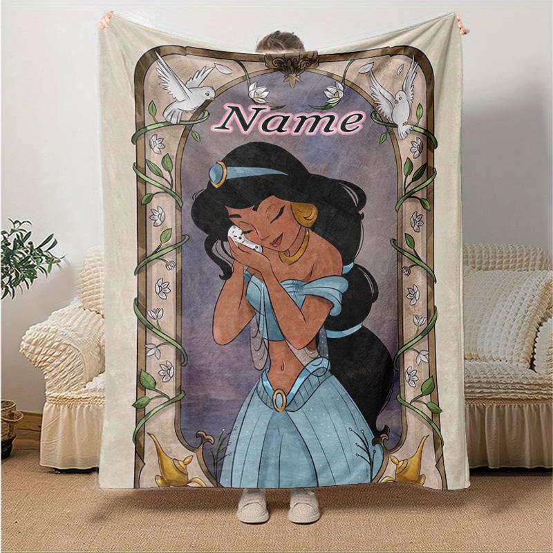 Custom 1pc Cinderella's Magical Adventure Blanket, Soft And Comfortable Blanket, Casual Warm, Camping Travel Blanket, Birthday Gift Q910186