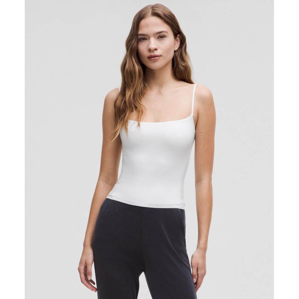 

Lululemon Wundermost Ultra Soft Nulu Spaghetti Strap Cami Tank Top White XL
