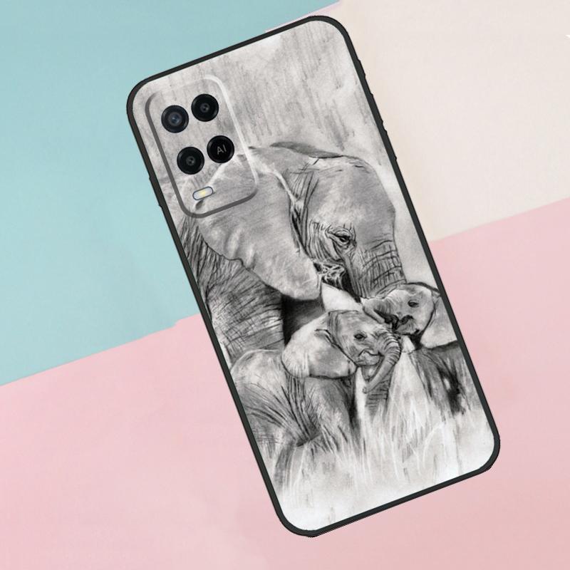 Baby Elephant For Oppo A74 A94 A54 A80 A78 A98 A40 A60 A18 A38 A58 A15 A17 A77 A57S A16 A76 A96 Phone Case