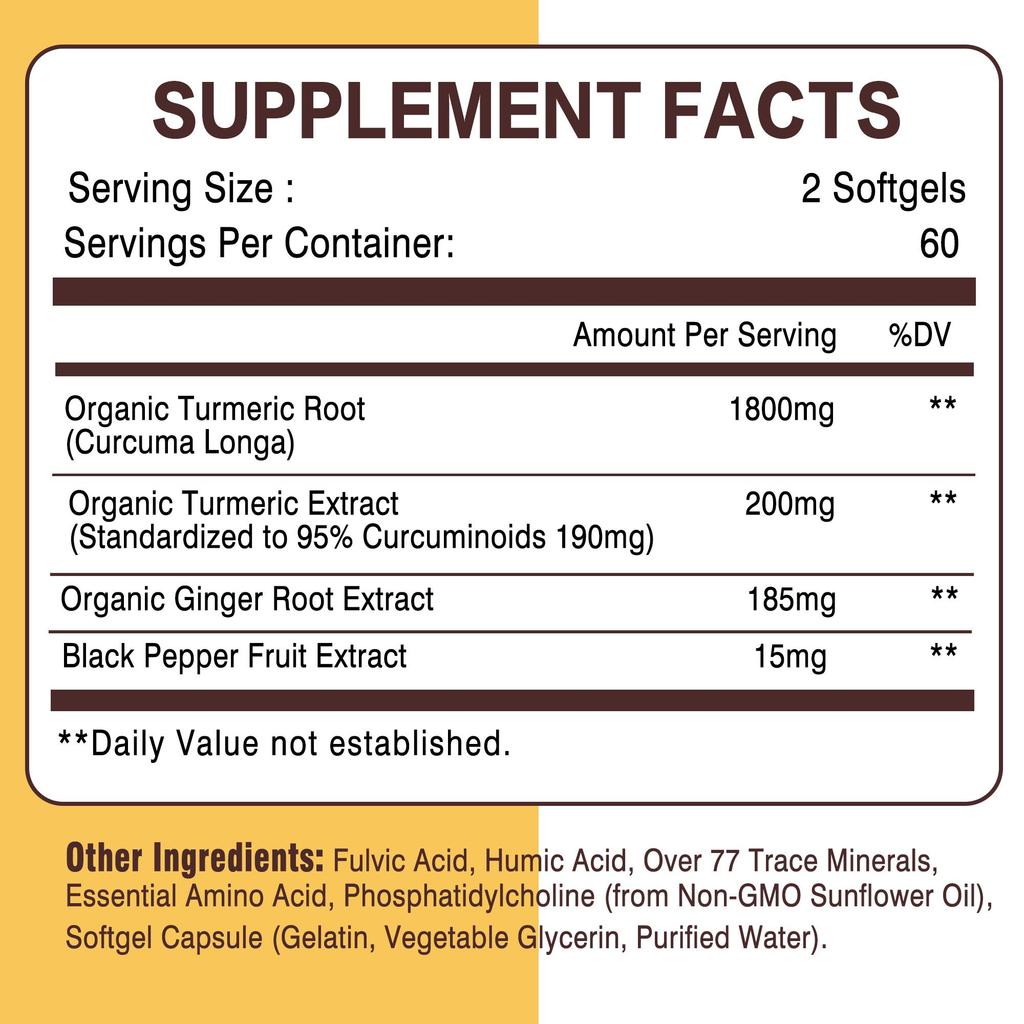 Pslalae Liposome Curcumin Softgels - Joint Health