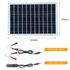 60W D C 5V/18V Elastyczny Zestaw Paneli Solarnych Wodoodporny/ Klips Krokodylkowy DC/ 1x Ładowarka Samochodowa do Użytku Domowego Samochodowego Łodzi Wewnętrznego Zewnętrznego