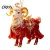 Holiday Tree Ornaments 2D Flat Christmas Sheep Hanging Ornament with Lanyard, Acrylic Decorations Pendant for Home Party Festive Decor And Seasonal