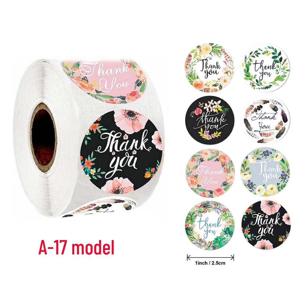 Adesivi Autoadesivi Grazie per Pasticceria, Fioristi & Decorazioni Nuziali Fatte a Mano