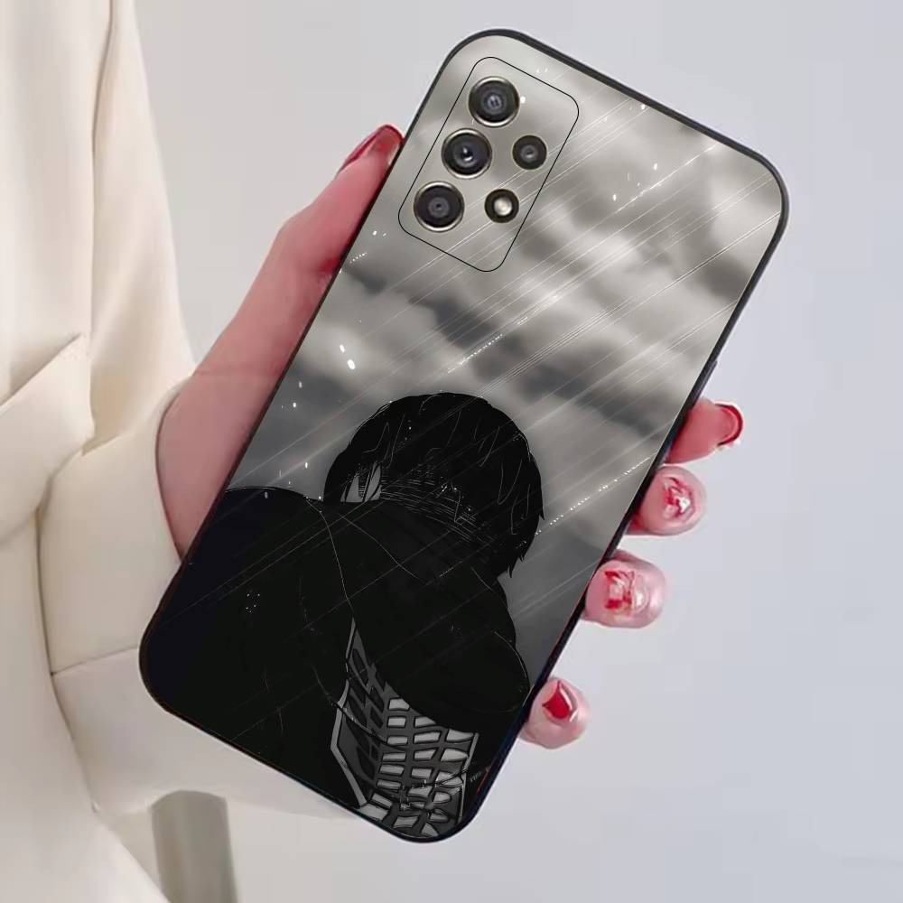 L-Levi A-Ackerman Anime Phone Case For Samsung S25,S24,S21,S22,S23,S30,Ultra,S20,Plus,Fe,Soft Silicone Black Cover