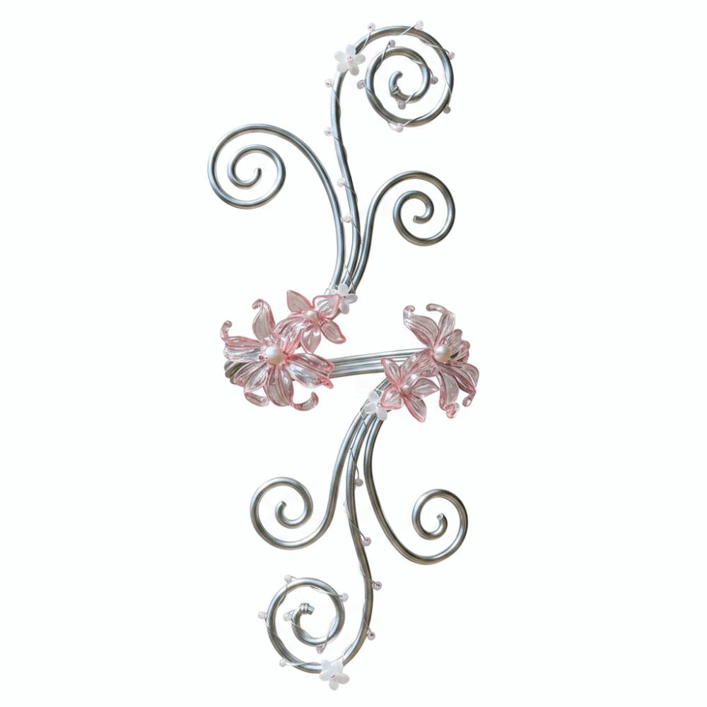 Floral Iris Flower Bracelet Hollow Out Open Arm Bangle Exquisite Arm Cuff Beach