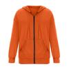 Women's Loose Fit Solid Color Zip Up Hooded Long Sleeve Sweatshirt Casual Pocket Hoodie Top