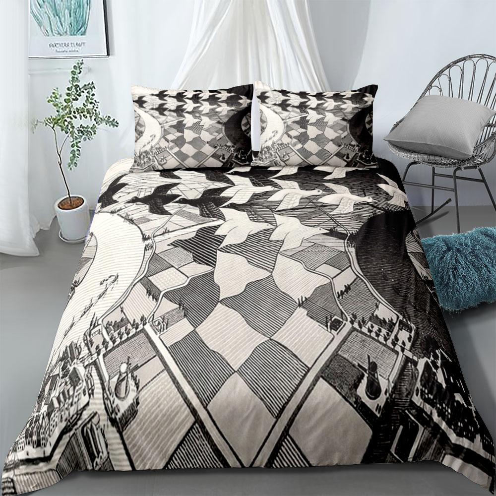 

Comforter Escher Uk Single Double Queen Us Twin Full King Size Pkm Set Comforter (quilt)-EU Single(135*200cm)3pcs