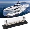 10 Way Power Distribution Block Bus Bar M6 Studs High Electrical Conductivity With Transparent Prote