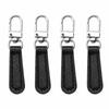 4pcs/set Detachable Zipper Pull PU Leather Zipper Fasteners  Bags Luggage Purses Backpacks