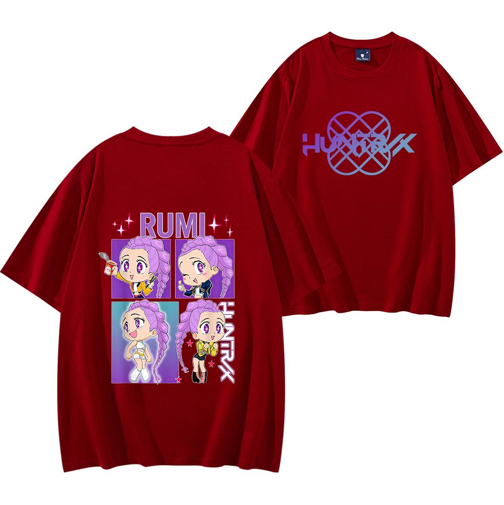 Rumi Kpop Demon Hunters Unisex Tee Shirt Rumi Shirt Demon Hunters Tee Men Women Short Sleeve Streetwear Hip Hop Tops