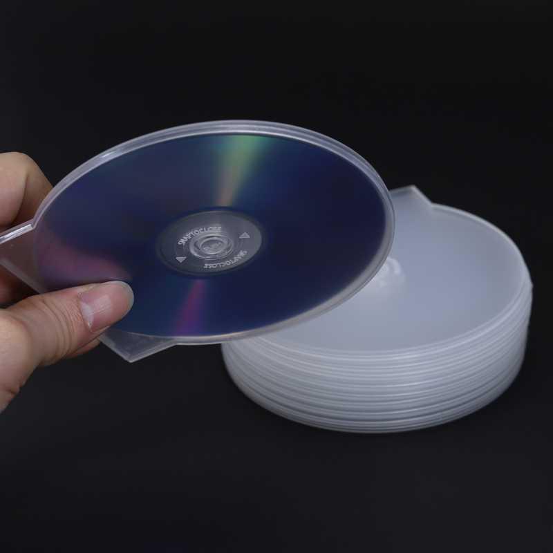 1/3Pcs Transparent Plastic Single Piece Round Disc Case Cd Case Thickened Cd Dvd Disc Box Disc Case Storage Box
