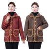 Winter Women's Plus Size Velvet Thickened Cotton Jacket - Warm & Stylish for Middle-Aged and Elderly