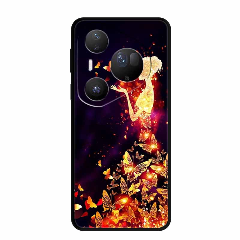 Cover For Huawei Pura 80 Pro Plus Silicone TPU Phone Case for Pura80 pro+ 80 Ultra Para Black Back Soft Protector Cartoon Capa