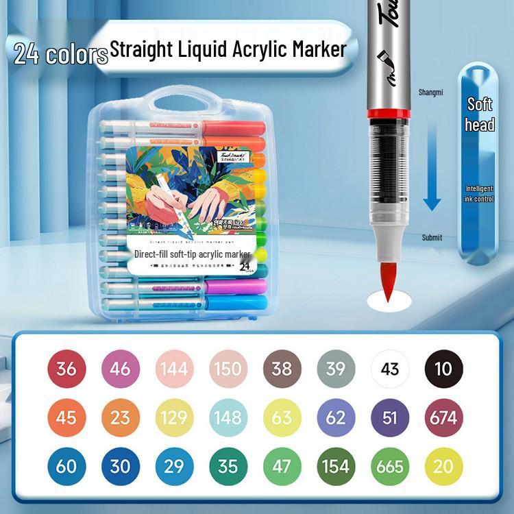 Soft Tip Acrylic Marker Pen Set for Kids' Art - Stackable, 60 or 80 Colors