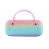 Y2K Color Block Rainbow Glasses Case Cool Cute Handbag Inspired Eyeglasses Jewelry Box Storage Bag Container With Handle