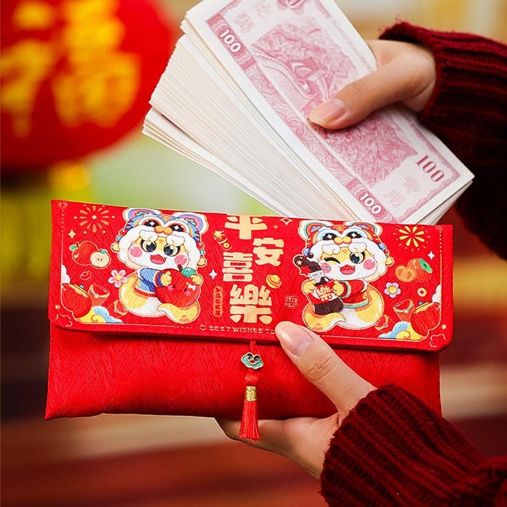 Chinese New Year Lucky Envelopes Blessing Red Packet Gift Bags Money Pocket Wedding Birthday