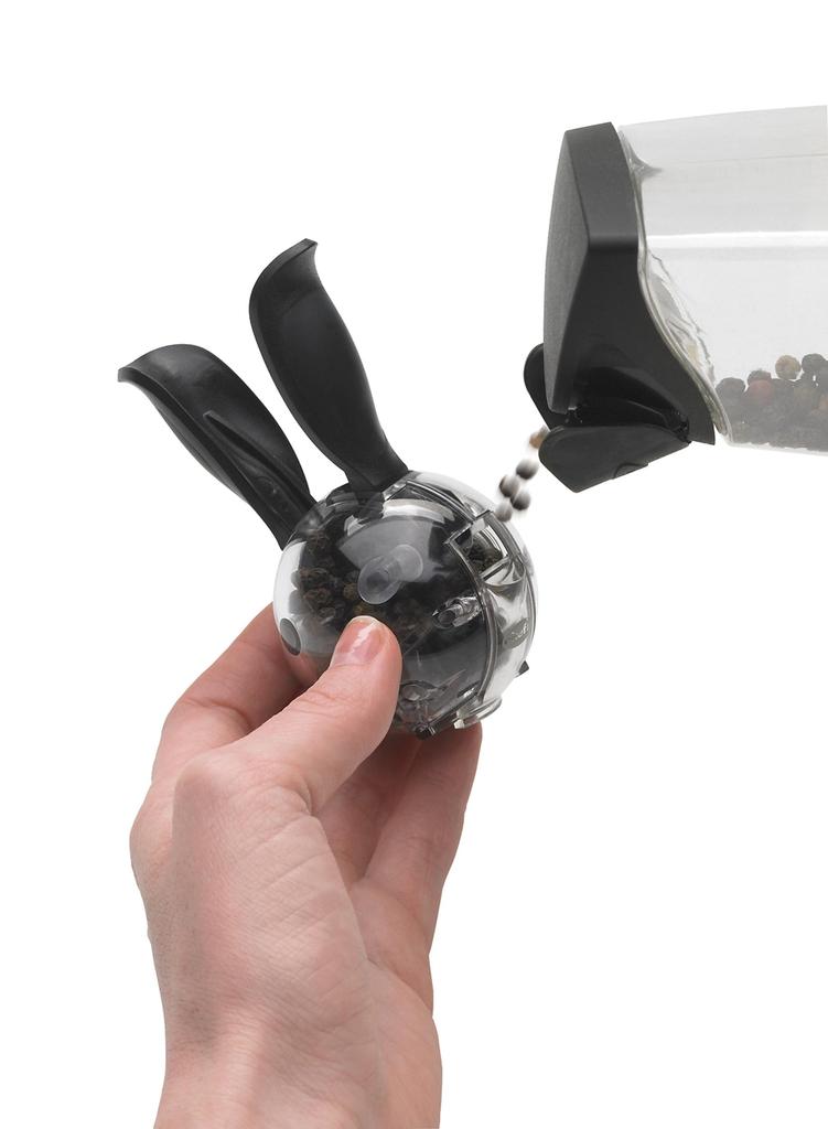 Chef 'n Mini Magnetic Pepper and Salt Ball Set, Mini, Black, 27491