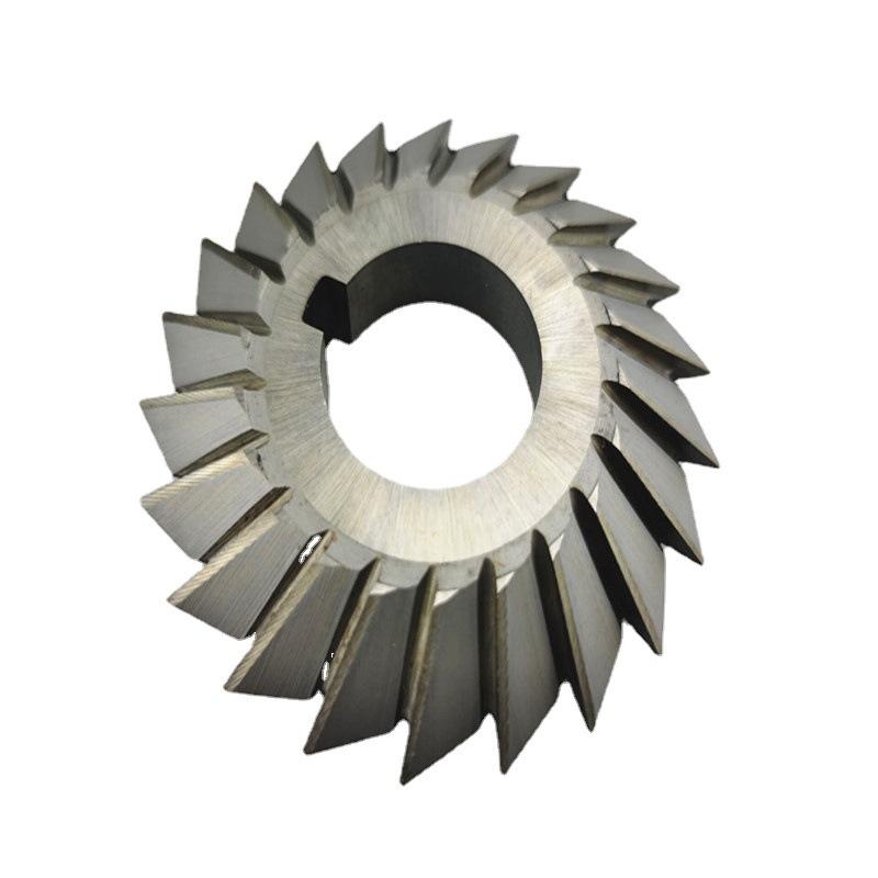 HSSM2 Double angle milling cutter with a diameter of 35 45 60 75 80mm and 30 45 60 75 90 degrees is used for milling steel parts