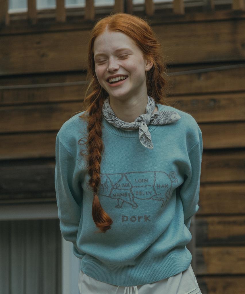 Ssettette Kirk Meat Market Cashmere Knit_Blue