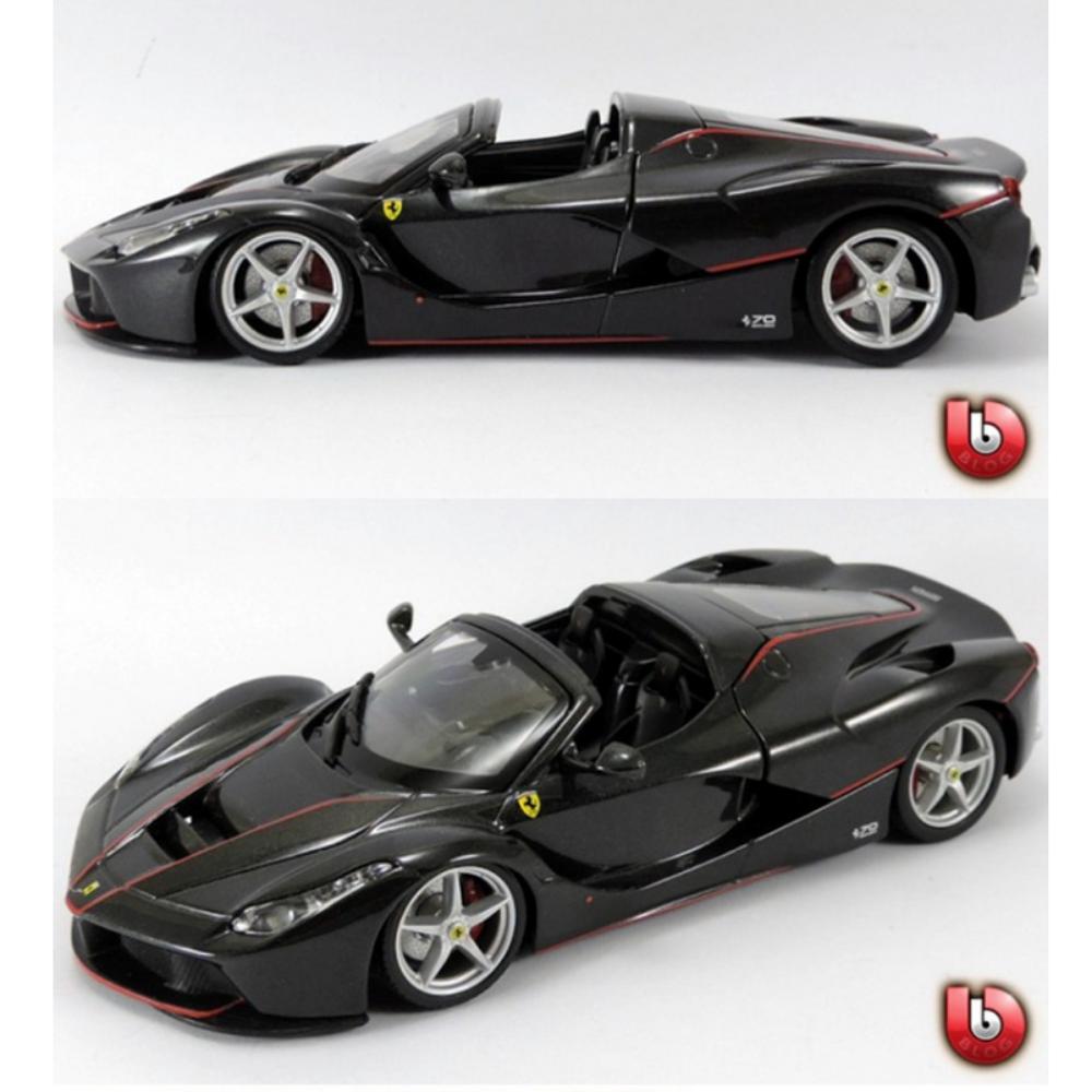 brago 1:24 Ferrari LaFerrari Aperta Svart - 70-årsjubileum Diecast