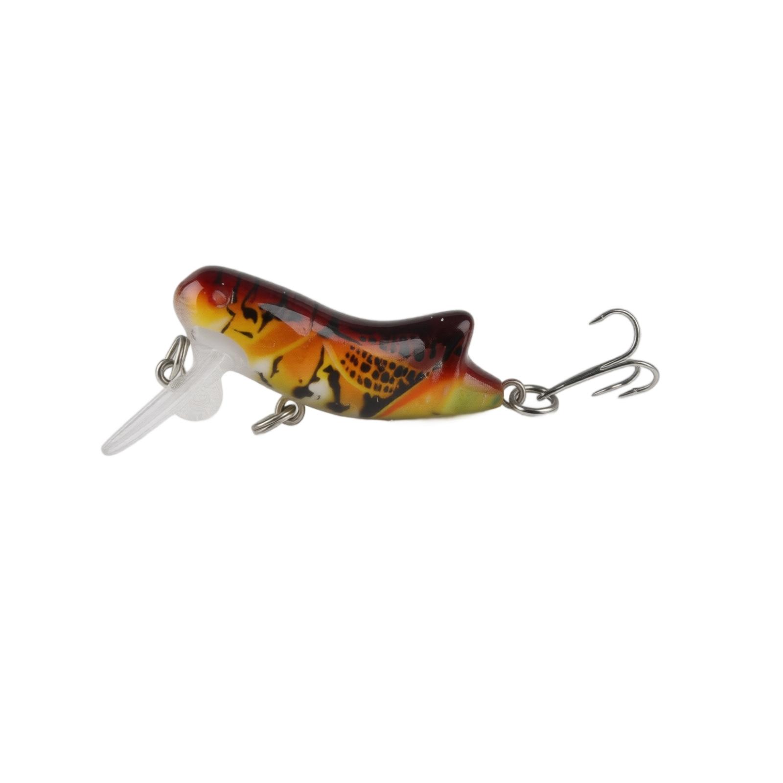 

Fishing Lure Artificial Bait Crankbait Hard Plastic Body with Treble Hooks for Freshwater and Saltwater Fishing Tackle one size