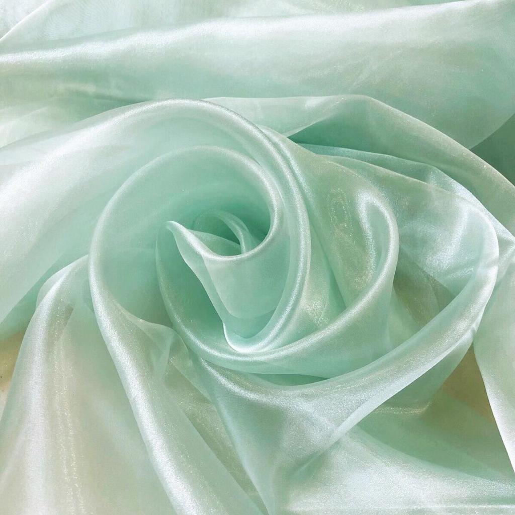DIY Christmas Tree Bow Decoration Transparent Pearlescent Slightly Hard Organza Fabric Wedding Floral Wedding Dress Gowns Fabric