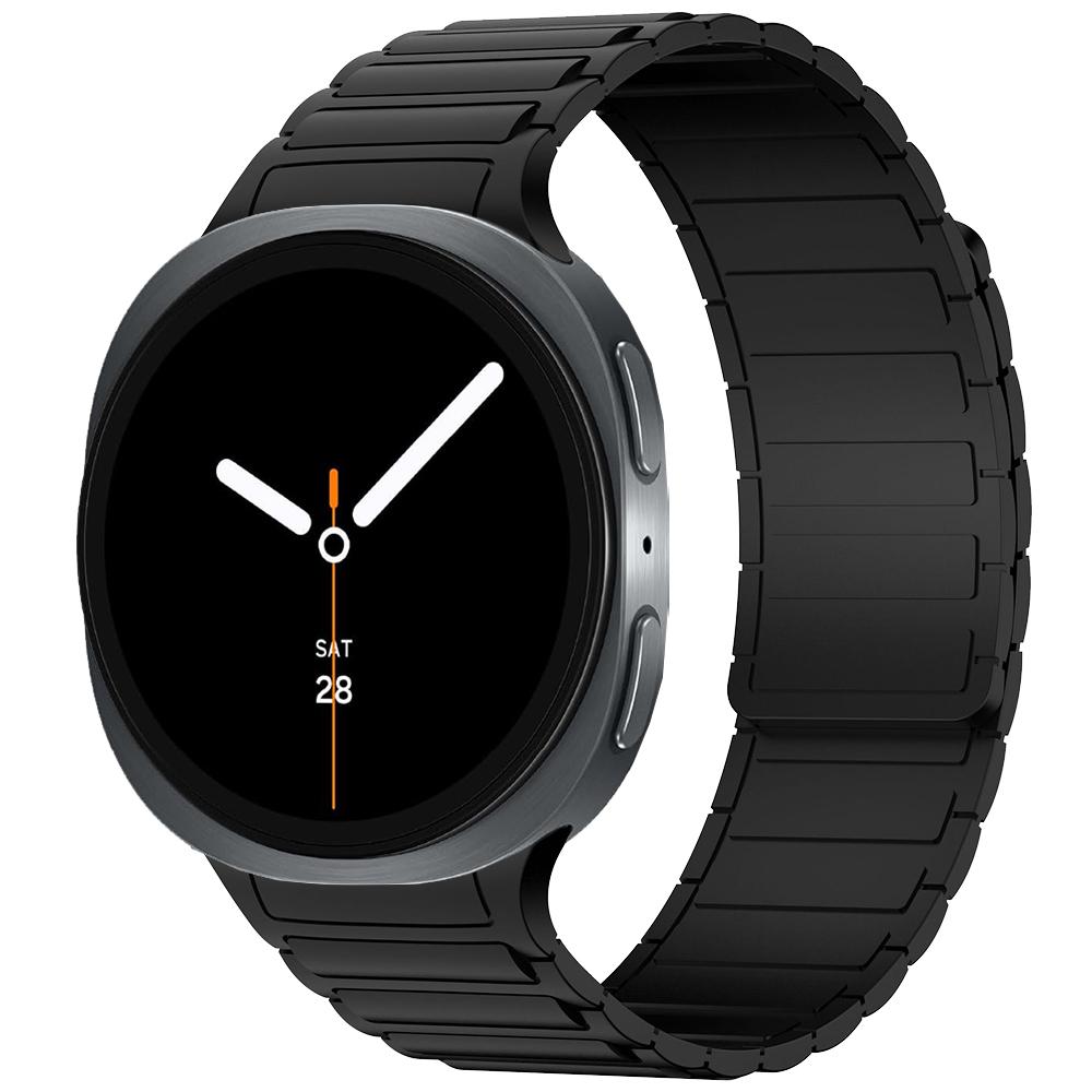 

No Gap Band For Samsung Galaxy Watch 8 Classic 46mm/Watch8 44mm 40mm Magnetic Silicone Strap Bracelet For Galaxy Watch8 чёрный