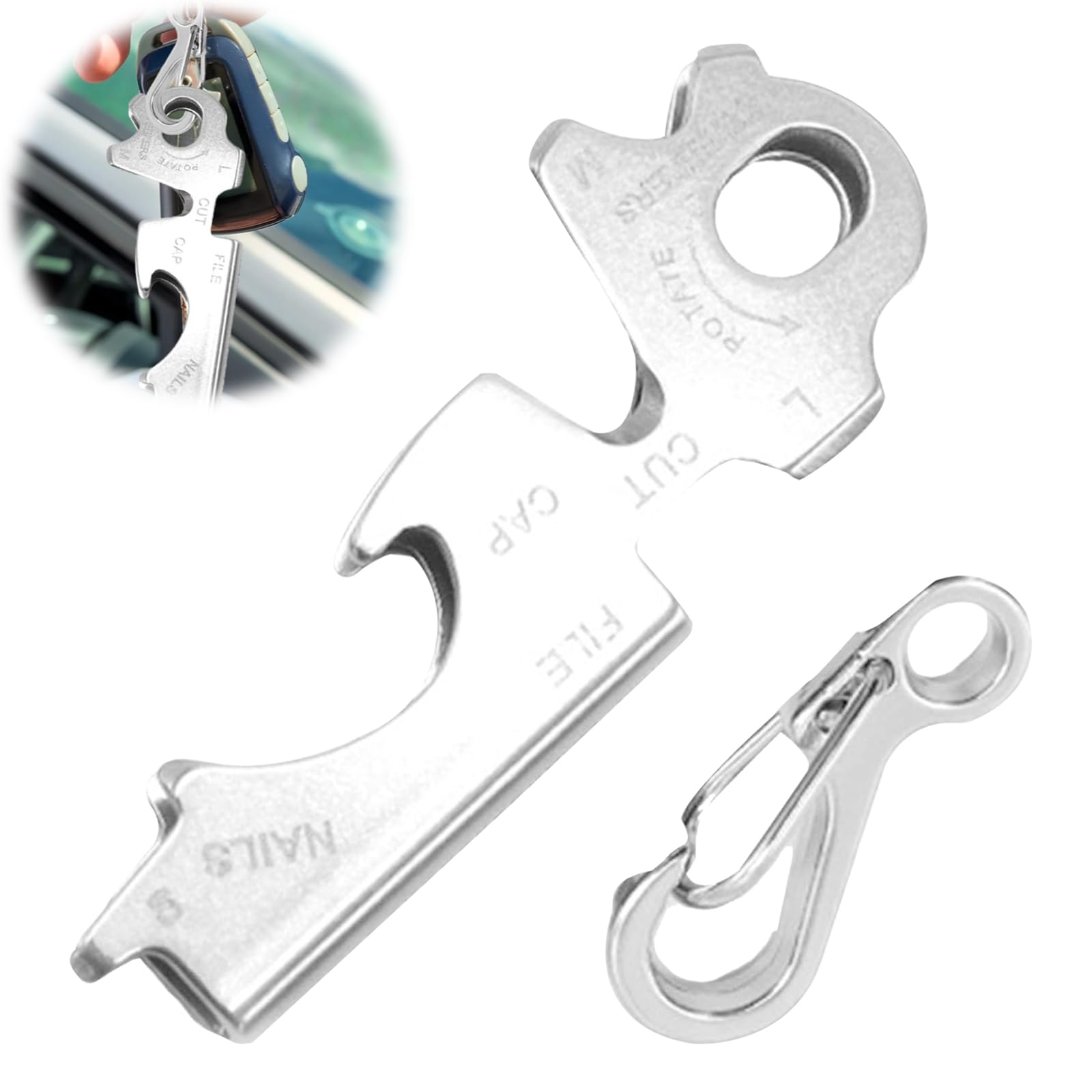 

PAVIKE Маленький Портативный с Ключом Ключ Инструмент Удобный для Отдыха на Природе и Многое Другое Чехол для Мультитула, Инструмент, Брелок, Инструмент, Многофункциональный, Путешествия, Кемпинг,