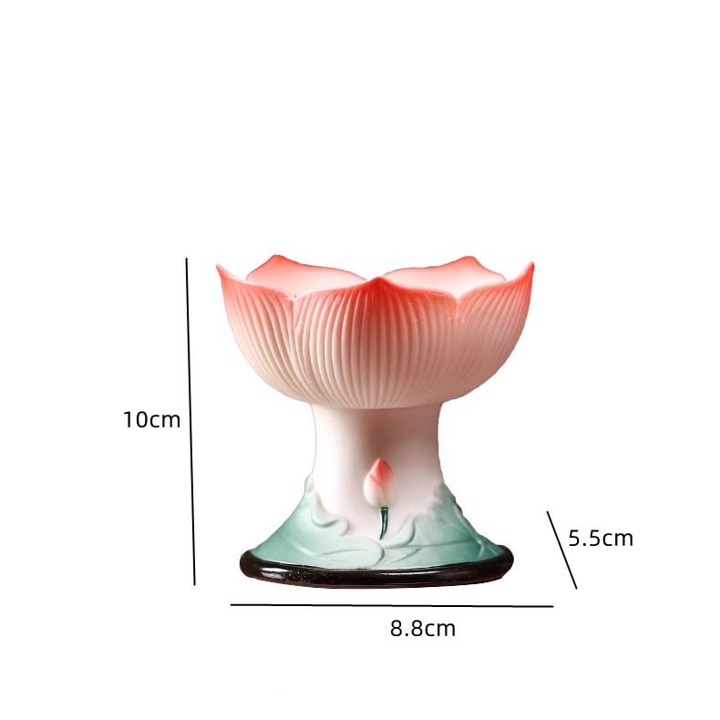Home decoration accessories Ceramic Lotus Candlestick household Candlestick base for Buddha offering in front of the Buddha 1pcs