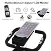 2-in-1 Folding Exercise Bike with 8-Level Magnetic Resistance, Arm Resistance Band, Pulse Sensor, Black