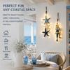 Coastal Beach Starfish Fish Wall Decor Hanging Ornament with Built-in Warm Light Home Art Piece