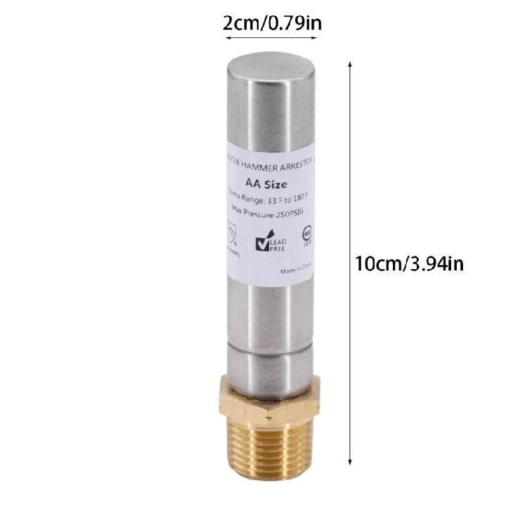 1/2inch Thread Water Hammer Arrestor Stainless Steel Washer Hammer Arrestor for Quiet Appliance Operation Enduring