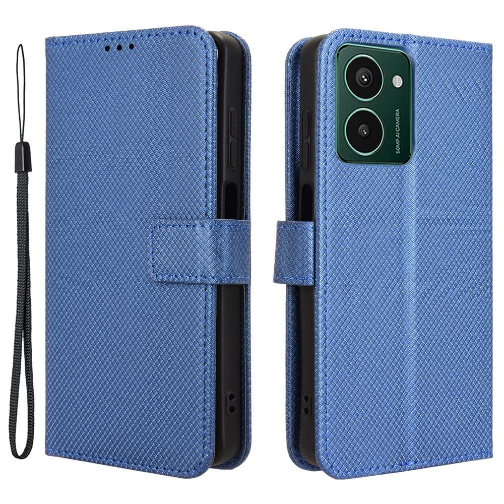 For HMD Pulse/Pulse Pro/Pulse+ Case PU Leather Diamond Texture Protective Phone Cover