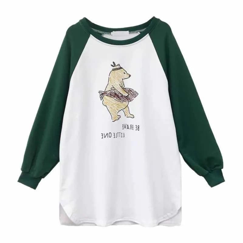 Maternity clothing autumn clothing fashion printed long-sleeved sweater women's clothing trendy hot mom new spring and autumn tops and shirts