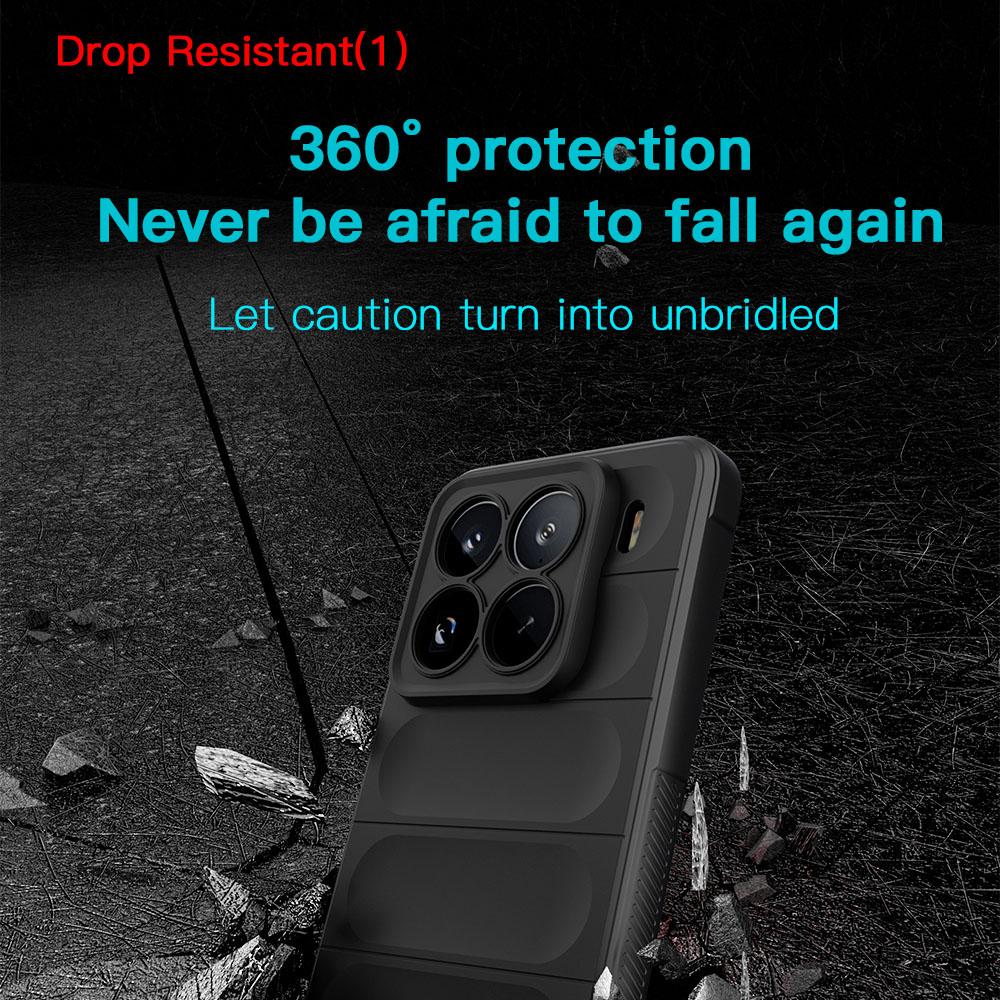 KEYSION Shockproof Matte Case for Xiaomi 15 5G 15 Pro Anti-skid Soft Silicone Phone Back Cover for Xiaomi 15 Pro 5G