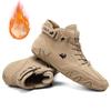 Fashion 2024 Men's Shoes Casual Shoes Ankle Boots Retro Winter Warm Plush Men Shoes Flat Lace Up Non-slip Trend Short Snow Boots