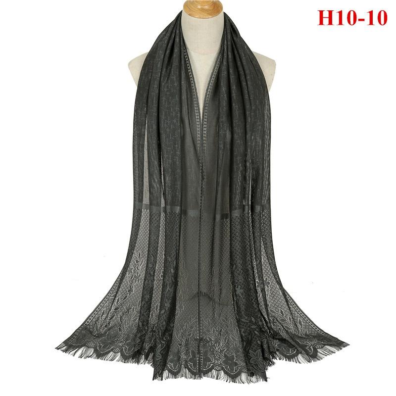 Spitzen-Patchwork Damen Malaysischer Schal Wickeltuch Muslimischer Hijab Kopftuch Sommer Islamischer Langer Schal